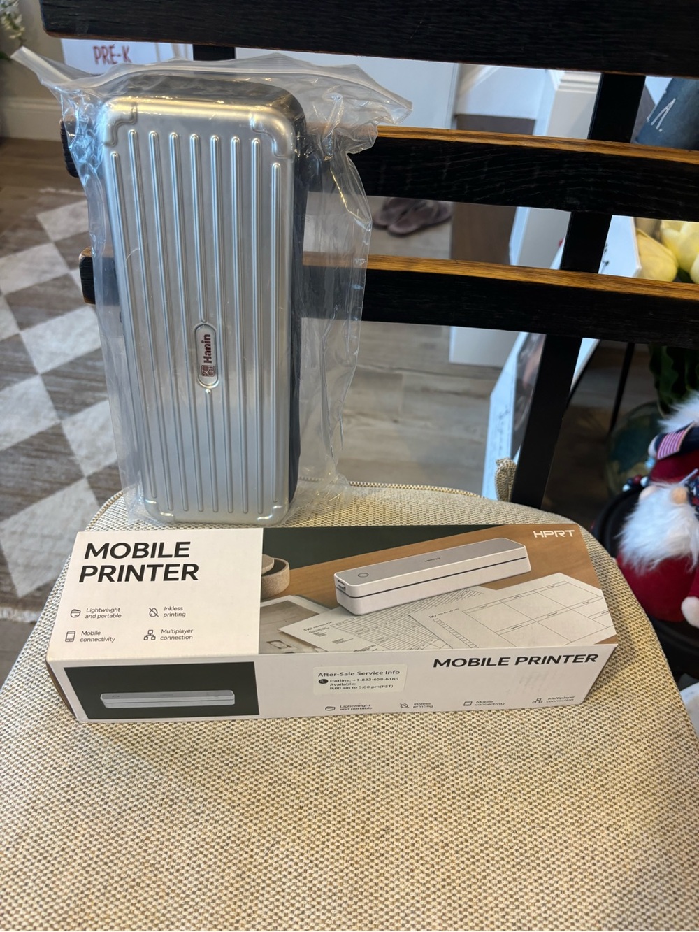 Silver  - pHPRT Wireless Bluetooth Mobile Thermal Printer with Case NWT